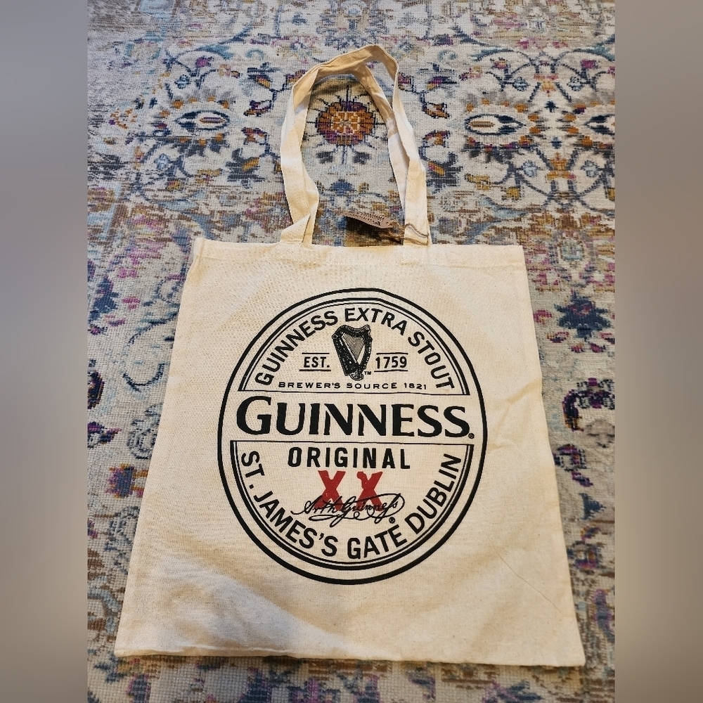 Guinness Original St James Gate Dublin Canvas Tote Bag NWT OS